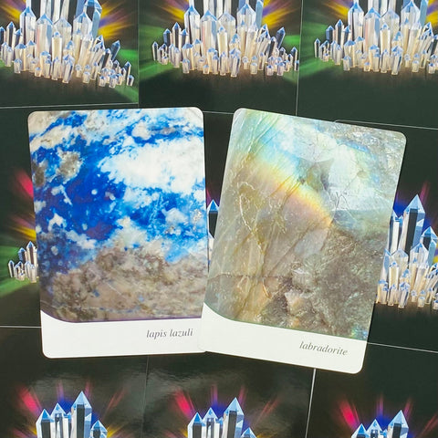 Crystal Oracle Cards Deck by Blue Angel 44-Card Set with Guidebook
