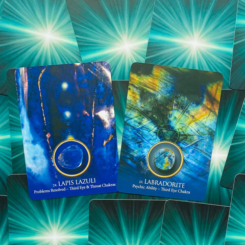 Eternal Crystals Oracle Cards Deck Jade Sky Esoteric Fortune Telling Blue Angel