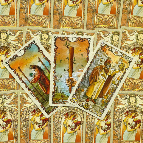 Mucha Tarot Cards Deck Massaglia Nosenzo Fortune Telling Lo Scarabeo NEW