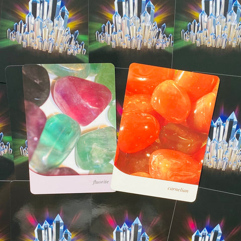 Crystal Oracle Cards Deck by Blue Angel 44-Card Set with Guidebook