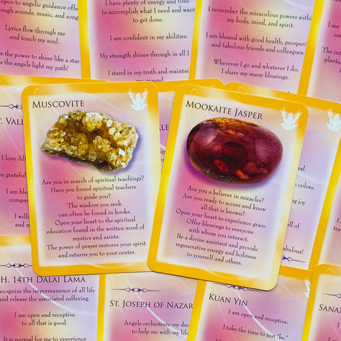 Masters Mystics Saints & Gemstone Guardians Cards Deck Findhorn Esoteric With Bag