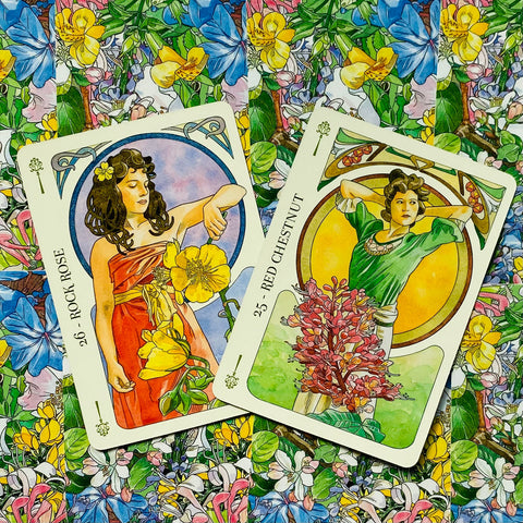 Flower Oracle Tarot Deck 38 Cards Art Nouveau by Lo Scarabeo