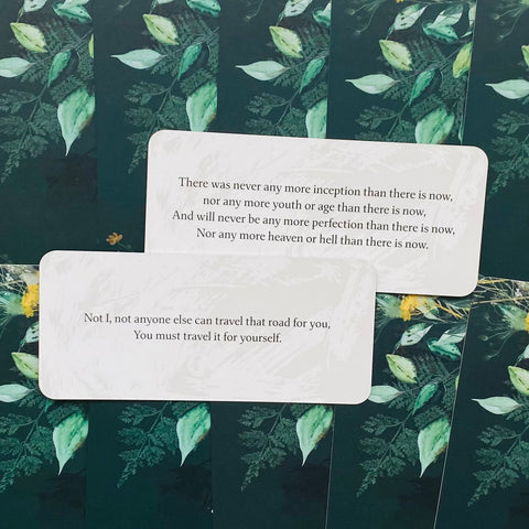 Leaves of Wisdom Insight Cards Deck by Walt Whitman Blue Angel 55 Card Set