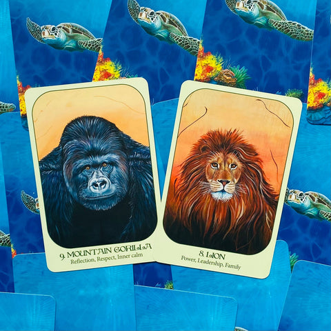 Animal Voices Oracle Cards Deck with Guidebook by Blue Angel