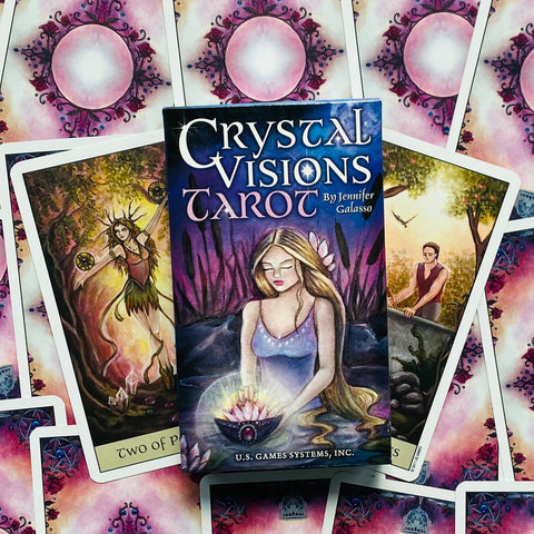 Crystal Visions Tarot Jennifer Galasso Deck Cards Esoteric Telling US Games NEW