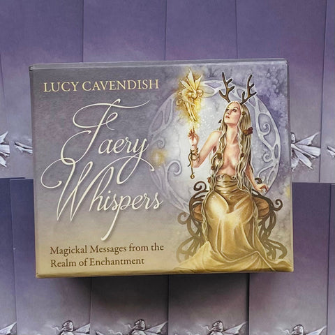 Faery Whispers Oracle Cards Deck Mini Blue Angel Lucy Cavendish Esoteric Fw55