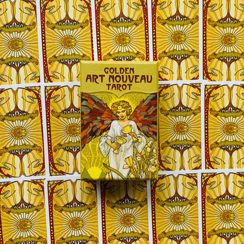Golden Art Nouveau Tarot Mini Deck Cards Lo Scarabeo Giulia F Massaglia NEW