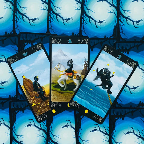 Black Cats Tarot Deck Cards Esoteric Fortune Telling Lo Scarabeo NEW