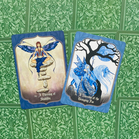Faery Blessing Cards Deck Cards Esoteric Cavendish Brown Blue Angel Fabc45