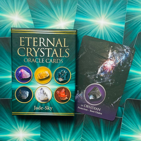 Eternal Crystals Oracle Cards Deck Jade Sky Esoteric Fortune Telling Blue Angel