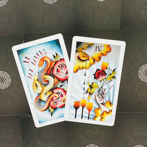 Eight Coins Tattoo Tarot Deck by Lana Zellner 82 Cards US Games Systems