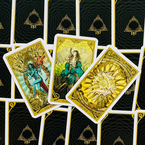 Night Sun Mini Tarot Cards Deck Fabio Listrani Lo Scarabeo 78-Card