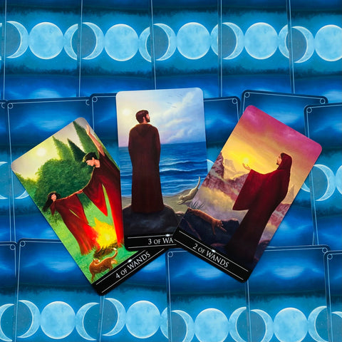Silver Witchcraft Tarot Deck & Guidebook Set Pagan Lo Scarabeo