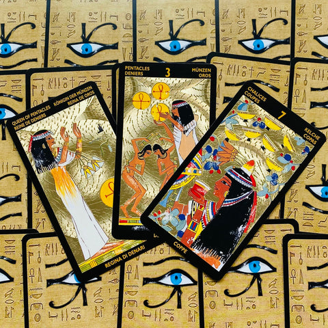 Nefertari's Tarot Deck by Lo Scarabeo Egyptian Gold Foil Fortune Cards