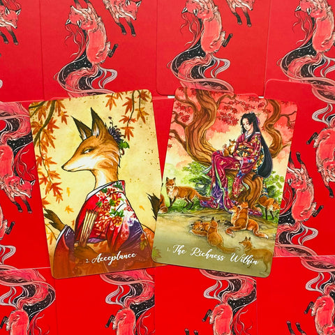 Foxfire: The Kitsune Oracle Cards Deck Lucy Cavendish Blue Angel