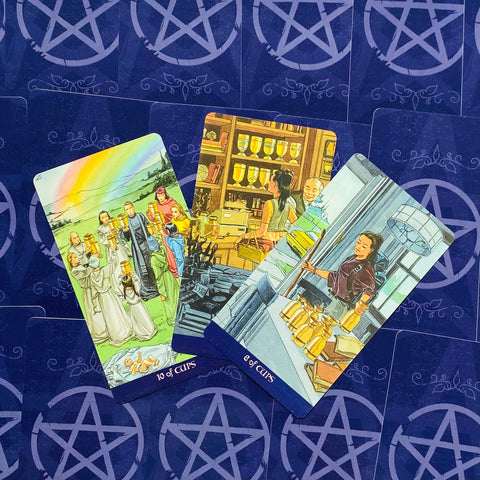 Pagan Tarot Card Deck & Guidebook Set Lo Scarabeo Wiccan 78 Cards