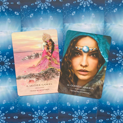 Water Temple Oracle Cards Deck Blue Angel Suzy Cherub Esoteric Divination With Bag