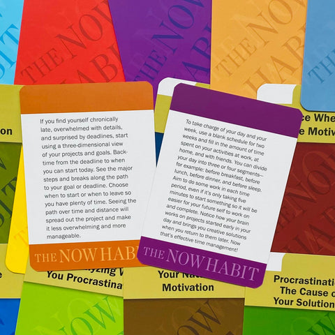 The Now Habit 64 Motivation Cards Deck by Neil Fiore Overcoming Procrastination
