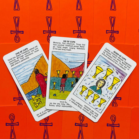 Starter Tarot Deck by US Games, Ancient Woodcut Art, 78 Cards + Guide