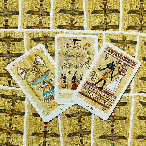 Egyptian Tarot Mini Deck Pocket Size 78 Cards Lo Scarabeo Italy New