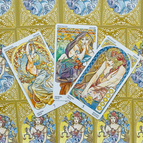 Art Nouveau Tarot Cards Deck Floral Classic Lo Scarabeo Antonella Castelli NEW