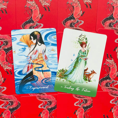 Foxfire: The Kitsune Oracle Cards Deck Lucy Cavendish Blue Angel