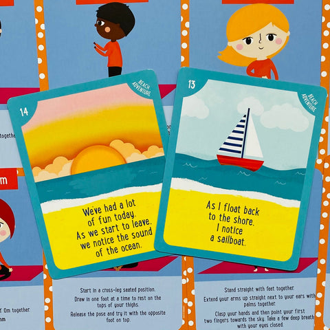 Kids Yoga Adventure Cards Deck Imaginary India Zoo US Games Systems Yka46