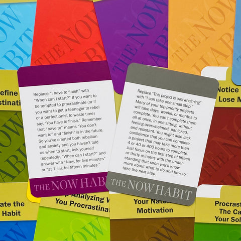 The Now Habit 64 Motivation Cards Deck by Neil Fiore Overcoming Procrastination