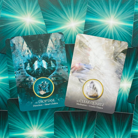 Eternal Crystals Oracle Cards Deck Jade Sky Esoteric Fortune Telling Blue Angel
