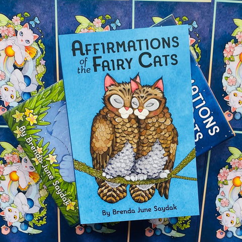 Affirmations Of The Fairy Cats Cards Deck & Book Set US Games Systems Saydak NEW