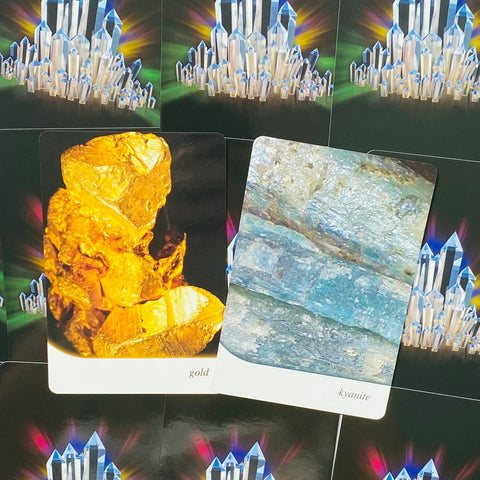 Crystal Oracle Cards Deck by Blue Angel 44-Card Set with Guidebook