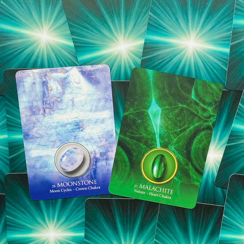 Eternal Crystals Oracle Cards Deck Jade Sky Esoteric Fortune Telling Blue Angel