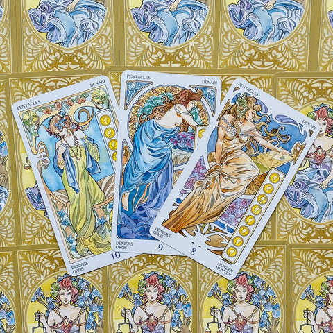 Art Nouveau Tarot Cards Deck Floral Classic Lo Scarabeo Antonella Castelli NEW