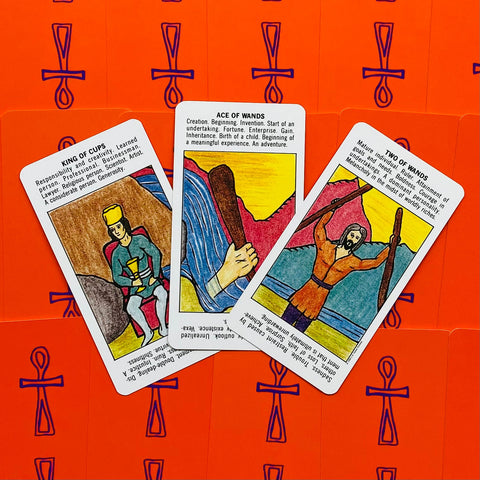 Starter Tarot Deck by US Games, Ancient Woodcut Art, 78 Cards + Guide