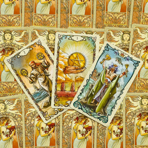 Mucha Tarot Cards Deck Massaglia Nosenzo Fortune Telling Lo Scarabeo NEW