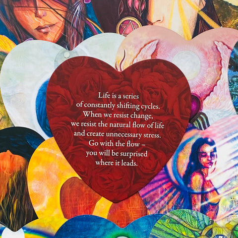 Lovers Oracle Cards Deck by Blue Angel, 44 Heart Shaped Love Messages