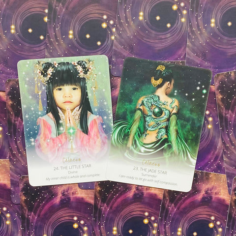 Star Temple Oracle Cards Deck by Suzy Cherub, 44 Card Set, Blue Angel