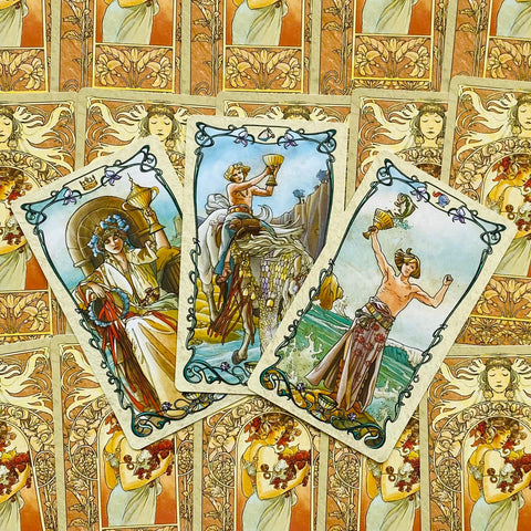 Mucha Tarot Cards Deck Massaglia Nosenzo Fortune Telling Lo Scarabeo NEW