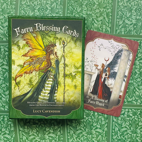 Faery Blessing Cards Deck Cards Esoteric Cavendish Brown Blue Angel Fabc45