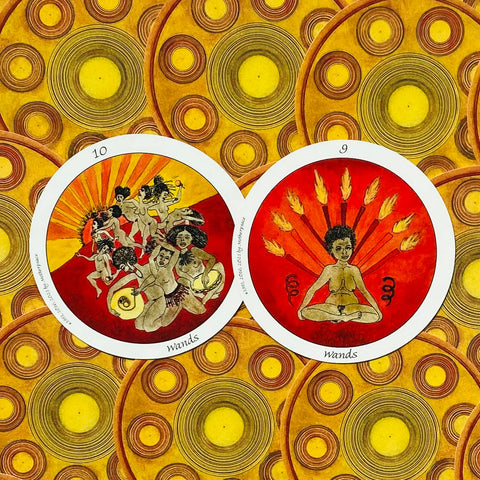 Mini Motherpeace Round Tarot Deck and Guidebook Set by Karen Vogel US Games