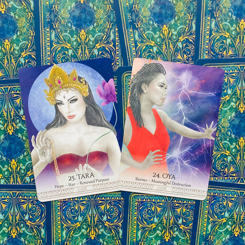 Goddess Spirit Oracle Deck by Rachel Johnson Blue Angel 44 Cards & Guidebook
