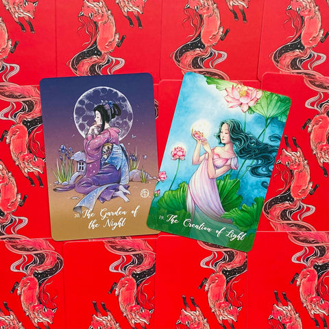 Foxfire: The Kitsune Oracle Cards Deck Lucy Cavendish Blue Angel