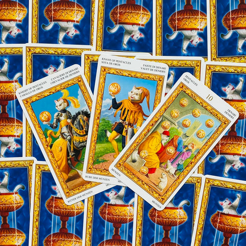 Tarot of White Cats 78 Card Deck by Lo Scarabeo with Guidebook