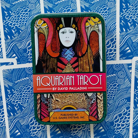 Aquarian Tarot Tin Box Deck Cards D. Palladini Esoteric US Games Systems NEW