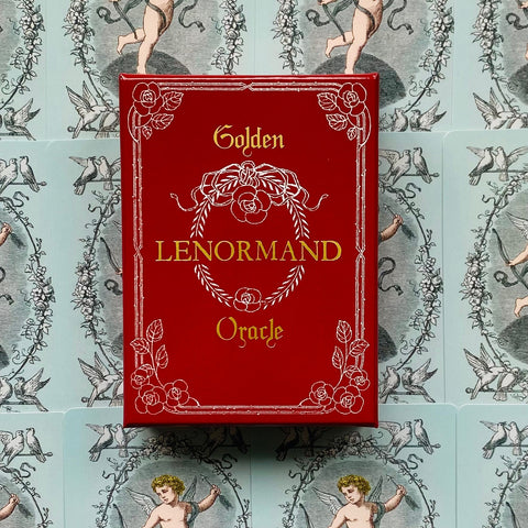 Golden Lenormand Oracle Card Deck Gold Foil 36 Cards Lo Scarabeo
