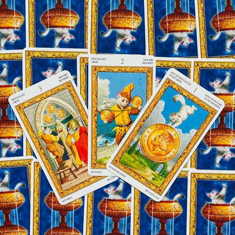 Tarot of White Cats 78 Card Deck by Lo Scarabeo with Guidebook