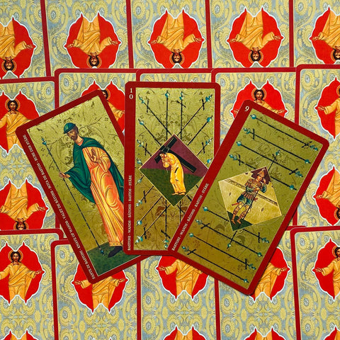 Golden Tarot of the Tsar Deck 78 Cards Russian Icon Art Lo Scarabeo