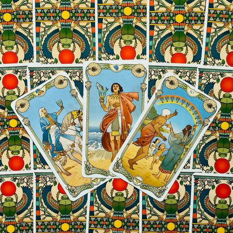 Egyptian Art Nouveau Tarot Deck by Massaglia Lo Scarabeo 78 Cards New