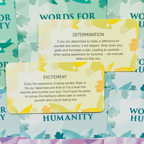 Words For Humanity Affirmation Cards Deck Animal Dreaming Linet Amalie NEW