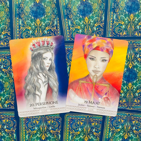 Goddess Spirit Oracle Deck by Rachel Johnson Blue Angel 44 Cards & Guidebook
